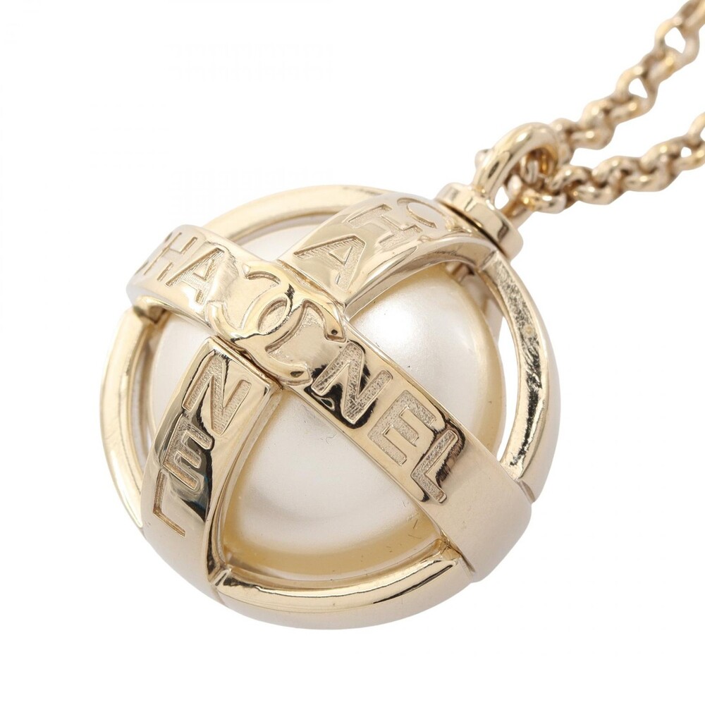 Chanel Coco Mark Logo Necklace Gold #292354C10B